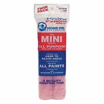PREMIER Mini Roller Cover 6 1/2 L 3/8 Nap PK2, 6LFG6