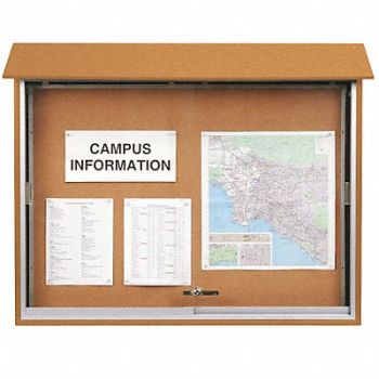 UNITED VISUAL PRODUCTS Enclosed Bulletin Board Tack 34 x47, 6LUW1