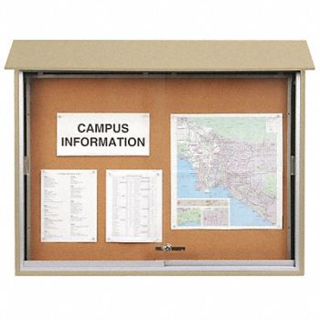 UNITED VISUAL PRODUCTS Enclosed Bulletin Board Tack 36 x45, 6LUW2