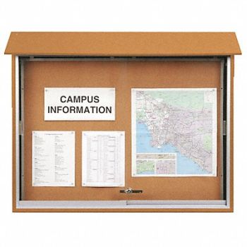UNITED VISUAL PRODUCTS Enclosed Bulletin Board Tack 36 x45, 6LUW4