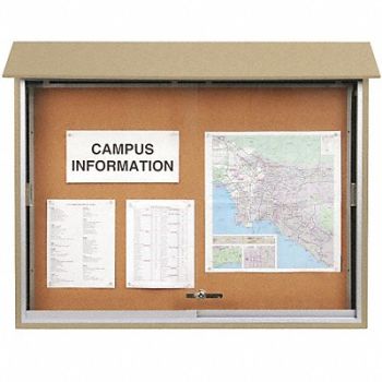 UNITED VISUAL PRODUCTS Enclosed Bulletin Board Tack 40 x52, 6LUW5