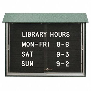UNITED VISUAL PRODUCTS Enclosed Bulletin Board Letter 40 x52, 6LUX5
