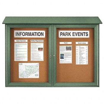 UNITED VISUAL PRODUCTS Enclosed Bulletin Board Tack 30 x45, 6LUZ9