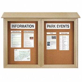 UNITED VISUAL PRODUCTS Enclosed Bulletin Board Tack 36 x45, 6LVA1