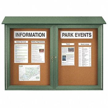 UNITED VISUAL PRODUCTS Enclosed Bulletin Board Tack 36 x45, 6LVA2