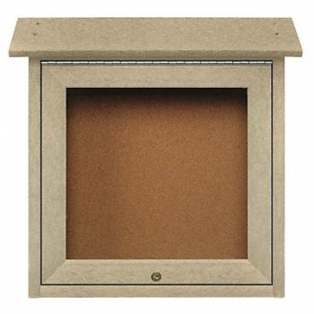 UNITED VISUAL PRODUCTS Enclosed Bulletin Board Tack 18 x18, 6LVC6