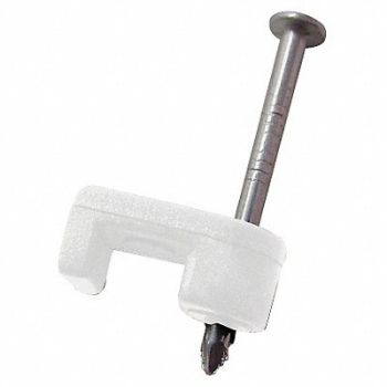 GARDNER BENDER Cable Staple 3/16In Plastic Tele Pk100, 6LVG7