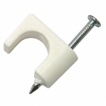 GARDNER BENDER Cable Staple 1/4In Plastic Coaxial Pk50, 6LVH3