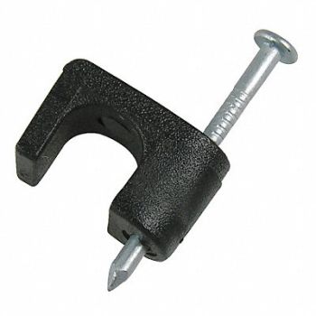 GARDNER BENDER Cable Staple 1/4In Plastic Coaxial Pk50, 6LVH5