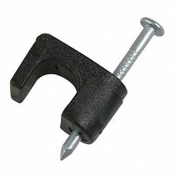 GARDNER BENDER Cable Staple 1/4In Plastic Coax Pk100, 6LVH6