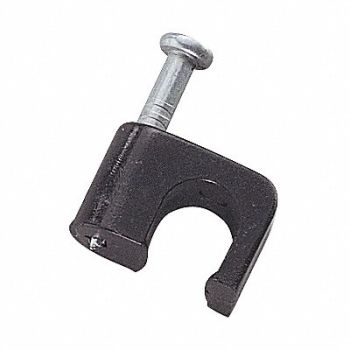 GARDNER BENDER Cable Staple 1/4In Plastic Coax Pk100, 6LVH8