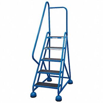 COTTERMAN D5253 Rolling Ladder Hndrl Platfm 45 In H, 6LYF3