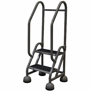 COTTERMAN D5264 Rolling Ladder Hndrl Platfm 18 In H, 6LYH6