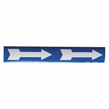 BRADY D3528 Pipe Marker (Arrow) 4 in H 12 in W, 6N598