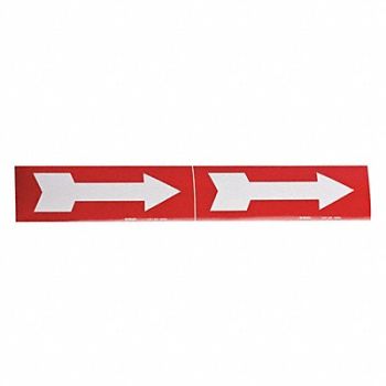 BRADY D3528 Pipe Marker (Arrow) 4 in H 12 in W, 6N600
