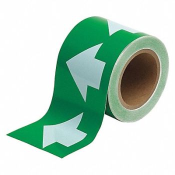 BRADY D3614 Pipe Marking Tape Grn 4in W 90ft Roll L, 6M855