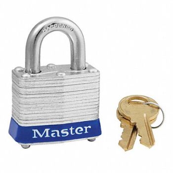 MASTER LOCK D5332 Lockout Padlock KA Blue 1-1/4 H PK6, 6MCH4