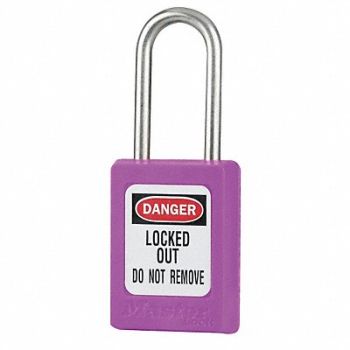 MASTER LOCK G6057 Lockout Padlock KD Purple 1-13/16 H, 6MCT8