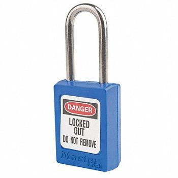MASTER LOCK Lockout Padlock KA Blue 1-13/16 H PK12, 6MCZ0