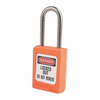 MASTER LOCK Lockout Padlock KA Orange 1-13/16 H PK12, 6MCZ2