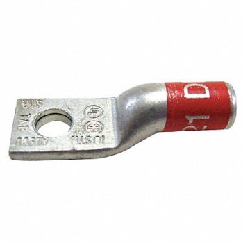 THOMAS BETTS OneHoleLugCmprsnConn Long Red 21, 6MFT9