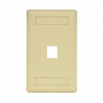 HUBBELL PREMISE WIRING Wall Plate 1 Port, 6MH75
