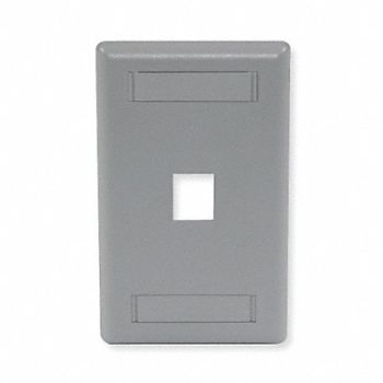 HUBBELL PREMISE WIRING Wall Plate 1 Port, 6MH76