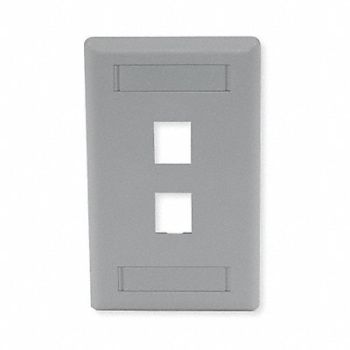 HUBBELL PREMISE WIRING Faceplate 2 Port, 6MH79