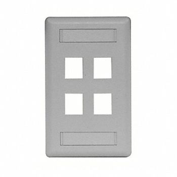 HUBBELL PREMISE WIRING Faceplate 4 Port, 6MH85