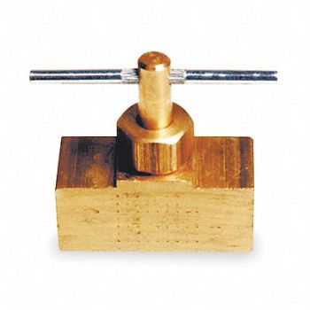 GRAINGER APPROVED Needle Valve Straight Brass 1/4 In., 6MN30