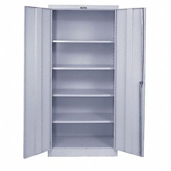 HALLOWELL Shelving Cabinet 78 H 36 W Light Gray, 6MPA0