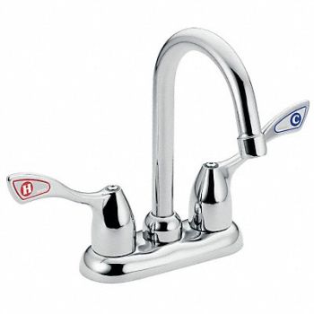 MOEN COMMERCIAL Gooseneck Chrome Moen M-Bition 1.2gpm, 6MPT6