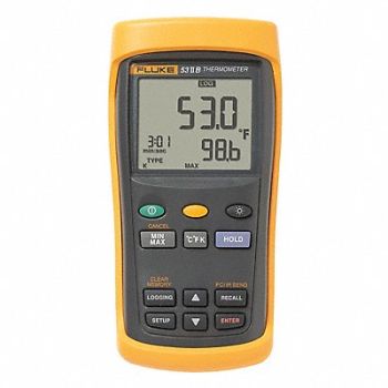 FLUKE Thermocouple Thermometer 1 Input, 6MRN2