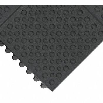 NOTRAX Antifatigue Mat Black 3ft. x 3ft., 6MRU5