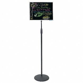 UNITED VISUAL PRODUCTS Pedestal Board Black Dry Erase 18x14, 6MVD4