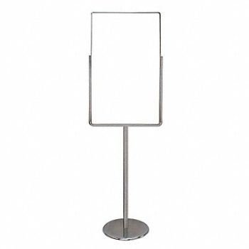 UNITED VISUAL PRODUCTS Sign Holder Pedestal 24x36 Metal Chrome, 6MVF4
