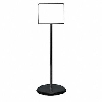 UNITED VISUAL PRODUCTS Sign Holder Pedestal 14x11 Metal Black, 6MVF7