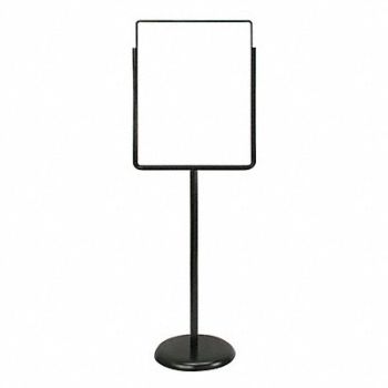 UNITED VISUAL PRODUCTS Sign Holder Pedestal 22x28 Metal Black, 6MVF8