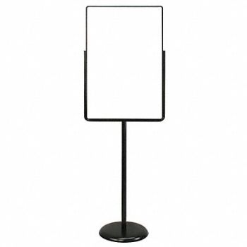 UNITED VISUAL PRODUCTS Sign Holder Pedestal 24x36 Metal Black, 6MVF9