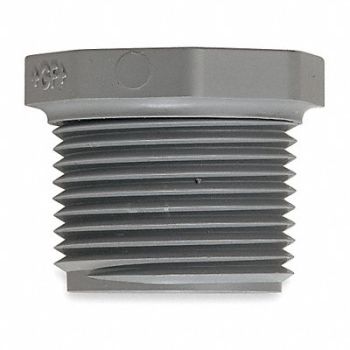 GRAINGER APPROVED Hex Head Plug 2 in Schedule 80 MNPT, 6MX29