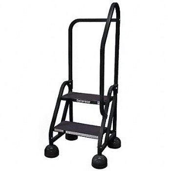 COTTERMAN D5274 Rolling Ladder Hndrl Platfm 18 In H, 6MXE5