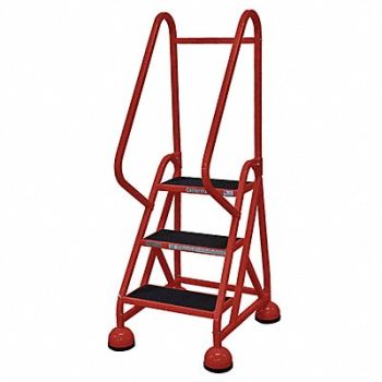 COTTERMAN D5265 Rolling Ladder Hndrl Platfm 27 In H, 6MXF4