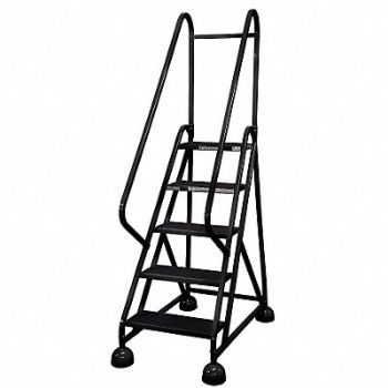 COTTERMAN D5267 Rolling Ladder Hndrl Platfm 45 In H, 6MXK5