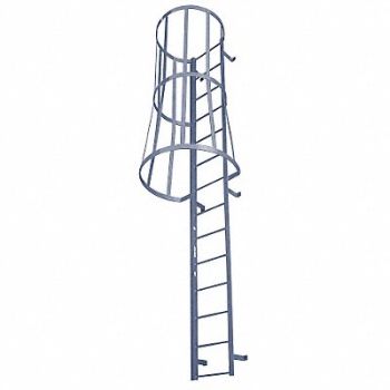 COTTERMAN Fixed Ladder w/Safety Cage 11 ft 3 In H, 6MXN2