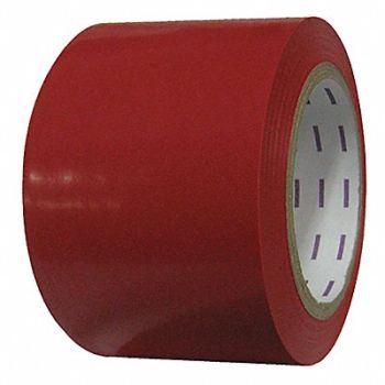 CONDOR Floor Tape Red 3 inx108 ft Roll, 6N819