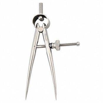 STARRETT Spring Divider 3 Steel Solid Nut, 6NAX6