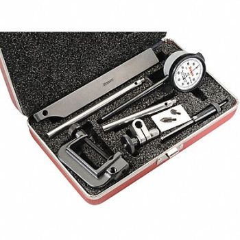 STARRETT Dial Indicator 0 to 0.200 In 0-100, 6NAY6