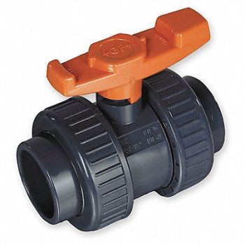 GF PIPING SYSTEMS PVC Ball Valve Union Socket/FNPT 2 in, 6NC71