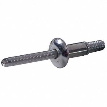HUCKLOK Rivet Domed 1/4 In Dia .080 Grip Pk25, 6NCP9