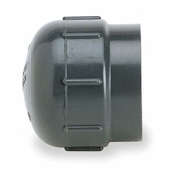 GRAINGER APPROVED Cap 1 1/2 in Schedule 80 FNPT Gray, 2PLV5